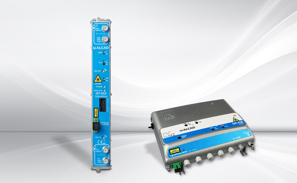ALCAD fiber optic links: simplify your installations with complex topology and long distances thanks to our optical transmitters and receivers